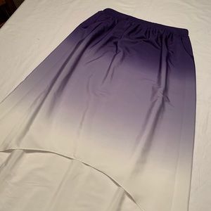 Massimo High-Low Midi Ombré Blue Skirt